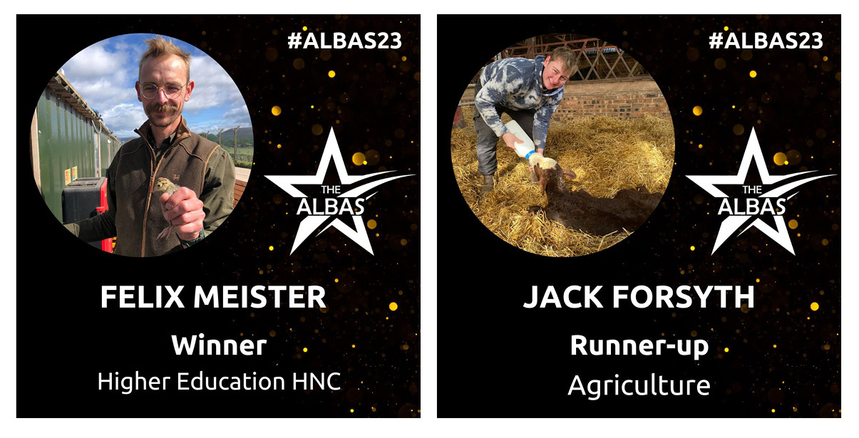 ALBAS finals graphic showing winner and runner-up