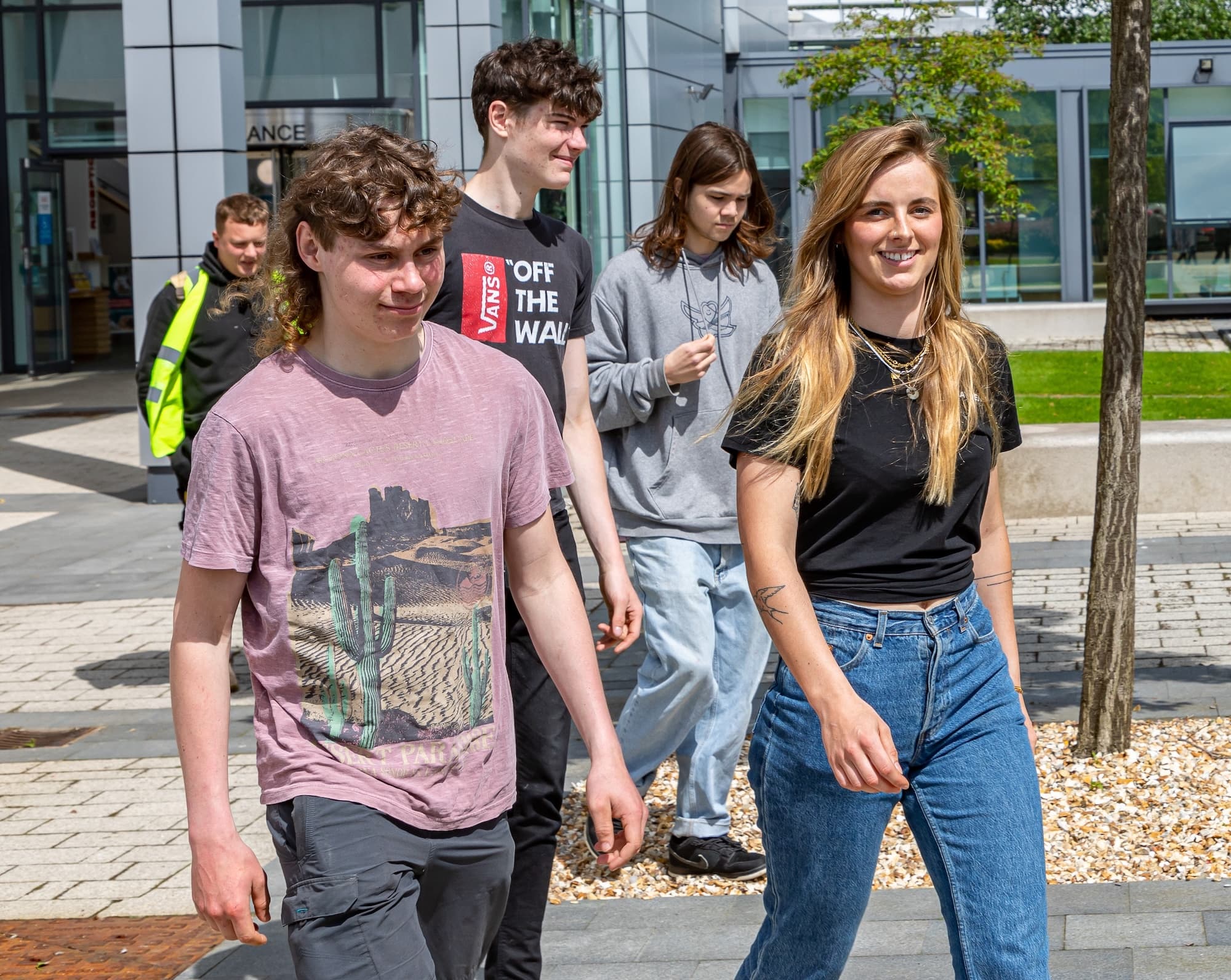 Group of happy students