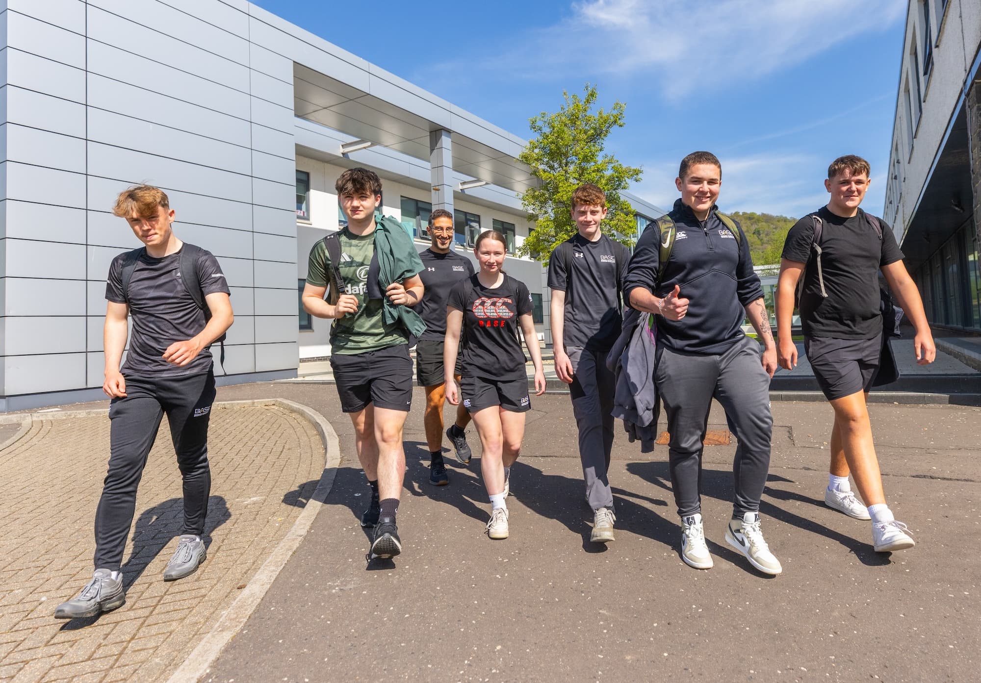 Group of happy students